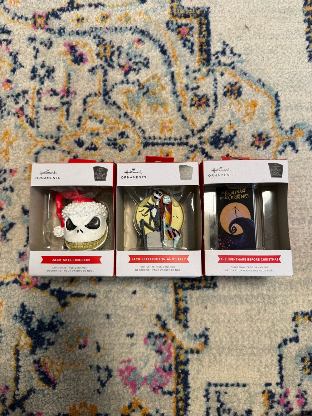 BUNDLE hallmark ornaments nightmare before christmas jack skellington & sally